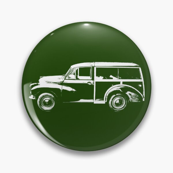 Item preview, Morris Minor Traveller British classic car block white designed and sold by soitwouldseem.