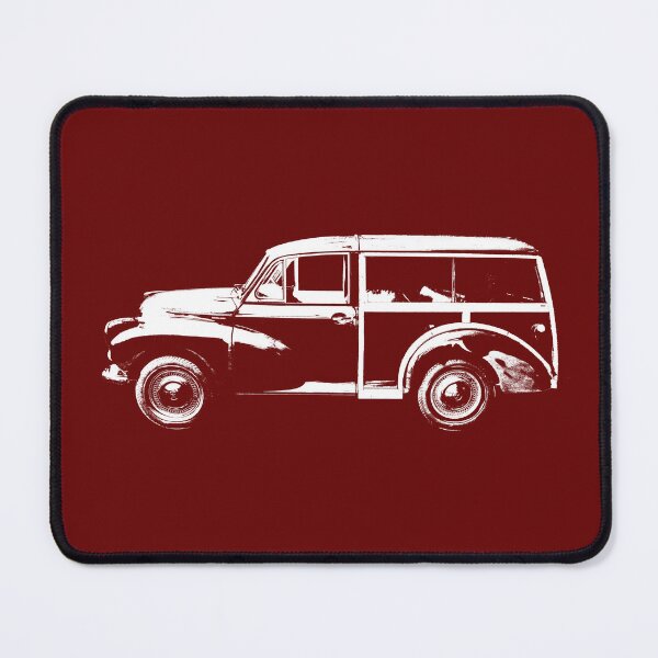 Item preview, Morris Minor Traveller British classic car block white designed and sold by soitwouldseem.