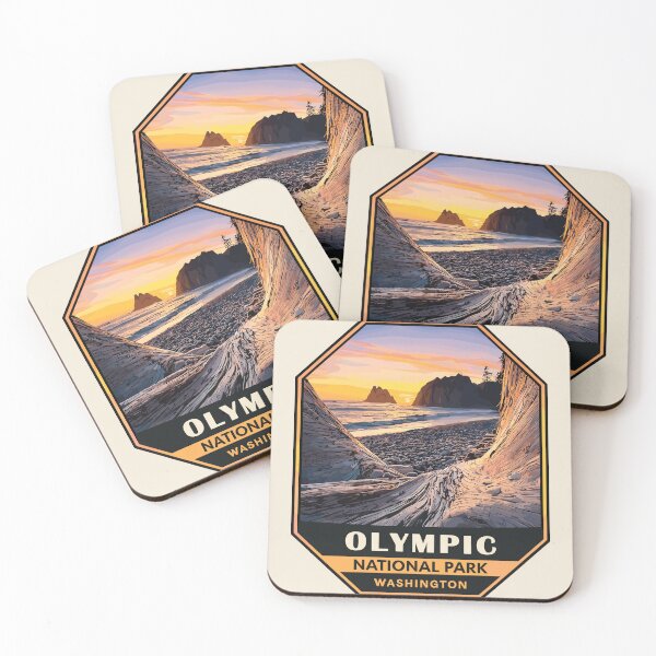 Item preview, Olympic National Park Sticker, Washington Poster designed and sold by Gideon Emmerich.