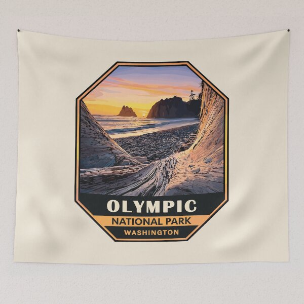 Item preview, Olympic National Park Sticker, Washington Poster designed and sold by Gideon Emmerich.