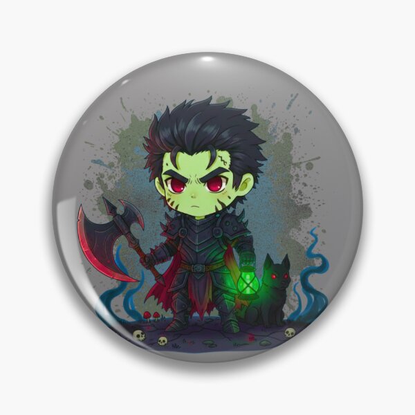 Item preview, Chibi Death Knight with Battle Axe and Hellhound  designed and sold by MBBialyPiksel.
