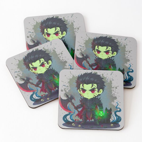 Item preview, Chibi Death Knight with Battle Axe and Hellhound  designed and sold by MBBialyPiksel.
