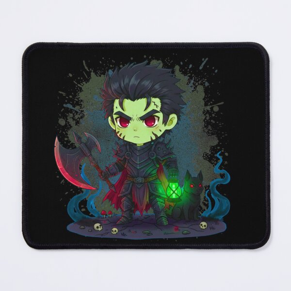 Item preview, Chibi Death Knight with Battle Axe and Hellhound  designed and sold by MBBialyPiksel.