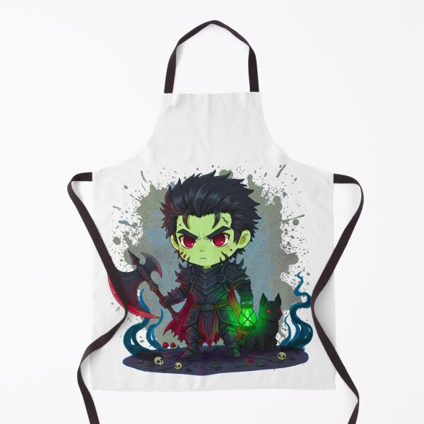 Item preview, Chibi Death Knight with Battle Axe and Hellhound designed and sold by MBBialyPiksel.