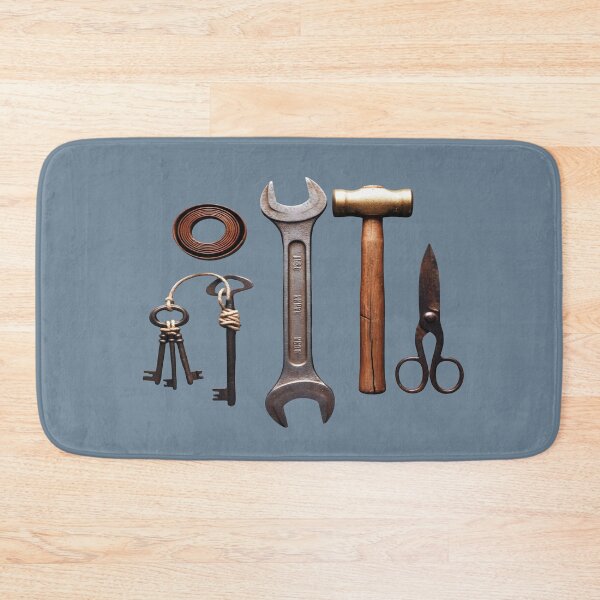 Item preview, Vintage Workshop Tools - Rustic Handyman Flat Lay designed and sold by Dakson Design - Fantasy Art.