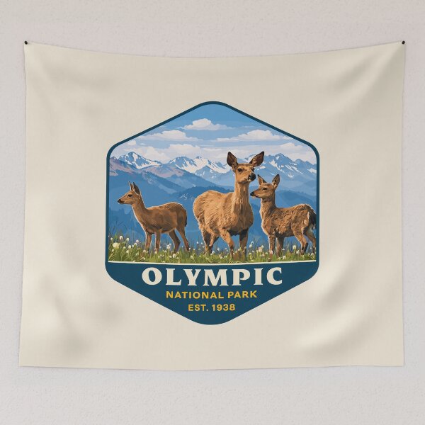 Item preview, Olympic National Park Sticker, Washington Poster designed and sold by Gideon Emmerich.
