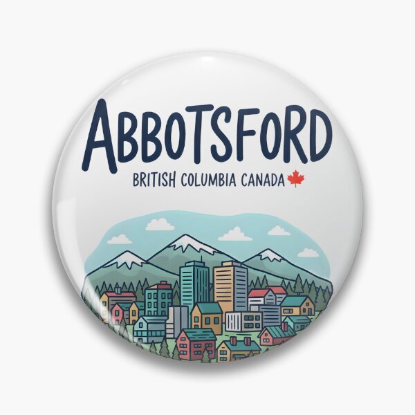 Item preview, Abbotsford BC Canada Cute Colorful Cityline Cityscape Pastel designed and sold by HowToCanadian.