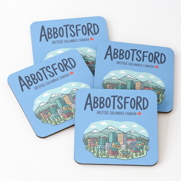 Item preview, Abbotsford BC Canada Cute Colorful Cityline Cityscape Pastel designed and sold by HowToCanadian.
