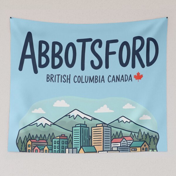 Item preview, Abbotsford BC Canada Cute Colorful Cityline Cityscape Pastel designed and sold by HowToCanadian.
