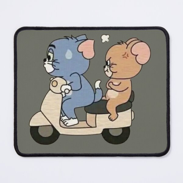 Item preview, Funny Cat and Mouse Scooter Ride - Retro Cartoon Humor designed and sold by GunnuDesigns.