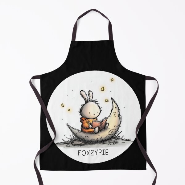 Item preview, Cute rabbit reading a book on the moon by Foxzypie. designed and sold by Foxzypie.