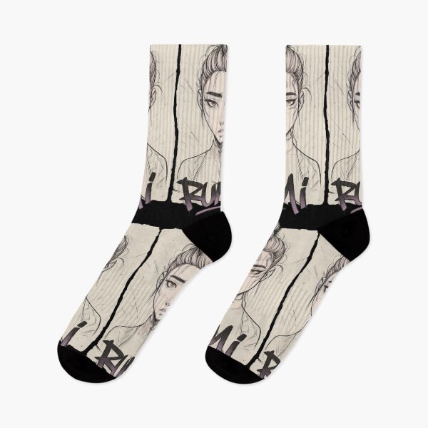 Item preview, Rumi Sketch-Grayscale Tee – K-Pop Demon Hunters Pencil designed and sold by kraftwerk-lab.