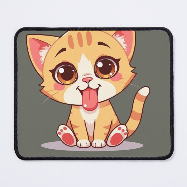 Item preview, Cute Orange Tabby Cat Sticking Tongue Out - Blep Kitten designed and sold by GunnuDesigns.