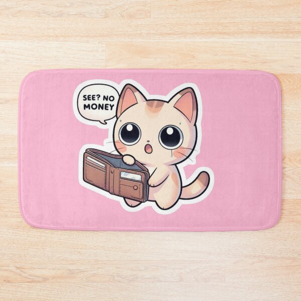 Item preview, Funny Broke Cat See No Money Wallet - Relatable Humor designed and sold by GunnuDesigns.