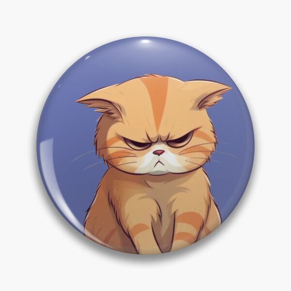 Item preview, Grumpy Ginger Cat - Angry Mood Kitten Illustration designed and sold by GunnuDesigns.