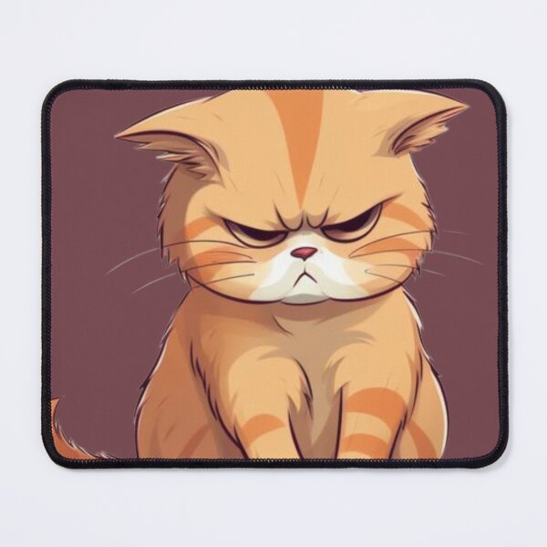 Item preview, Grumpy Ginger Cat - Angry Mood Kitten Illustration designed and sold by GunnuDesigns.