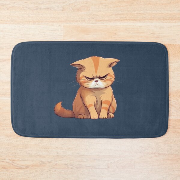 Item preview, Grumpy Ginger Cat - Angry Mood Kitten Illustration designed and sold by GunnuDesigns.