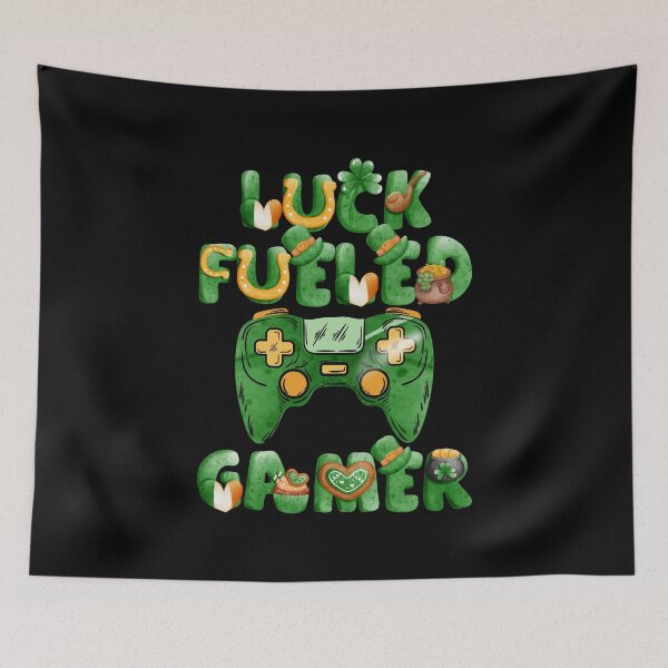 Item preview, Luck Fueled Gamer St Patricks Day Video Game Controller Shirt designed and sold by MotivaChic.