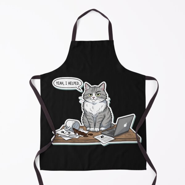 Item preview, Sarcastic Coffee Cat Sticker – Fluffy Cat Side-Eye with Spilled Coffee Humorous Chaotic Office Illustration designed and sold by ZyxDes.