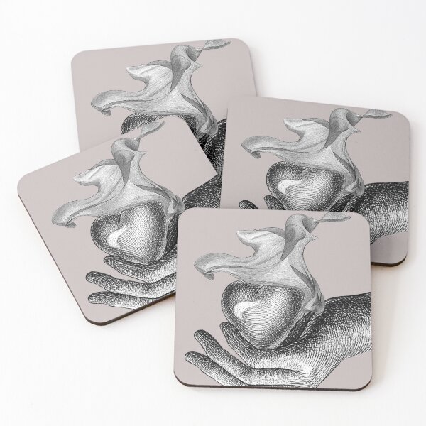 Item preview, Sacred Offering – Anatomical Heart in Hand Engraving designed and sold by tinkeybabes.