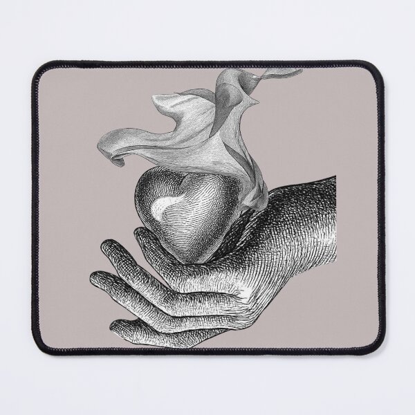 Item preview, Sacred Offering – Anatomical Heart in Hand Engraving designed and sold by tinkeybabes.