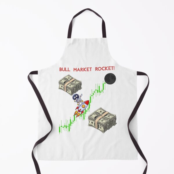 Item preview, Bull Market Rocket – Space Trading Gains Illustration designed and sold by KapiPrint.