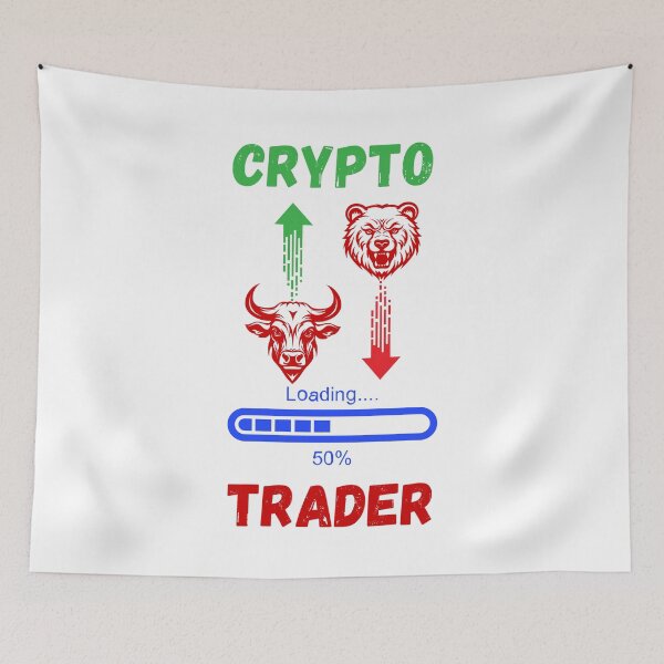 Item preview, Crypto Trader Loading Bull Bear Market Funny Trading Shirt designed and sold by KapiPrint.