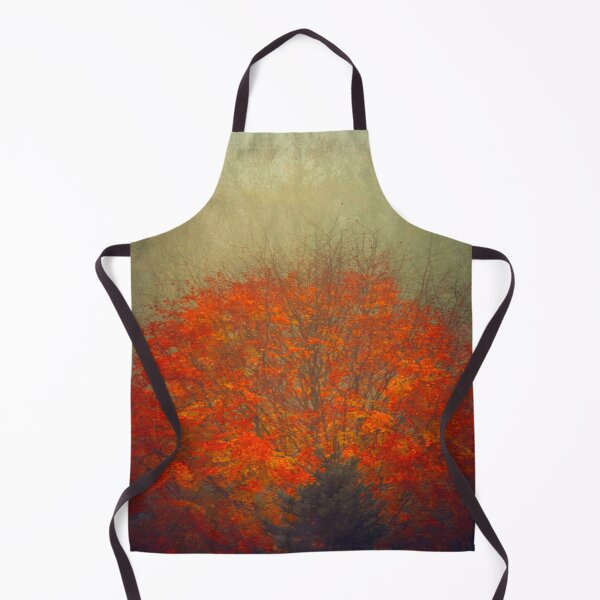 Item preview, Vibrant Red Autumn Tree in Mist designed and sold by Dyrk Wyst Redbubble Shop.