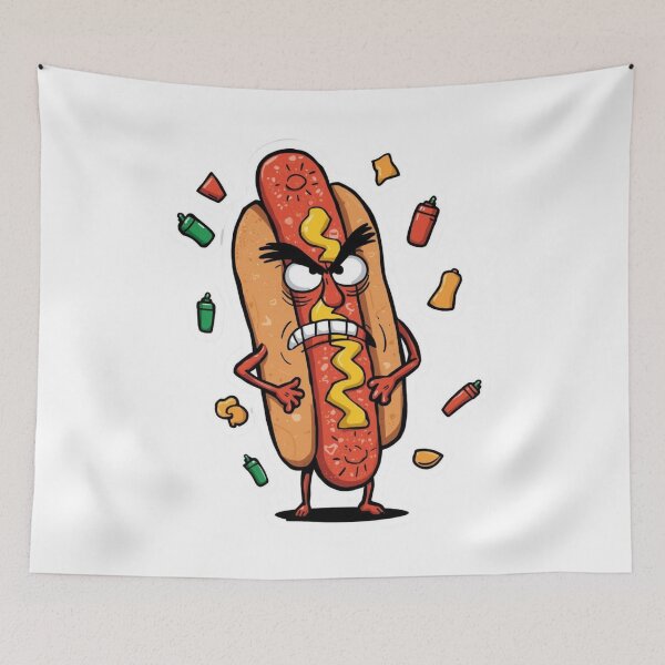 Item preview, Angry hotdog designed and sold by tipitoes.