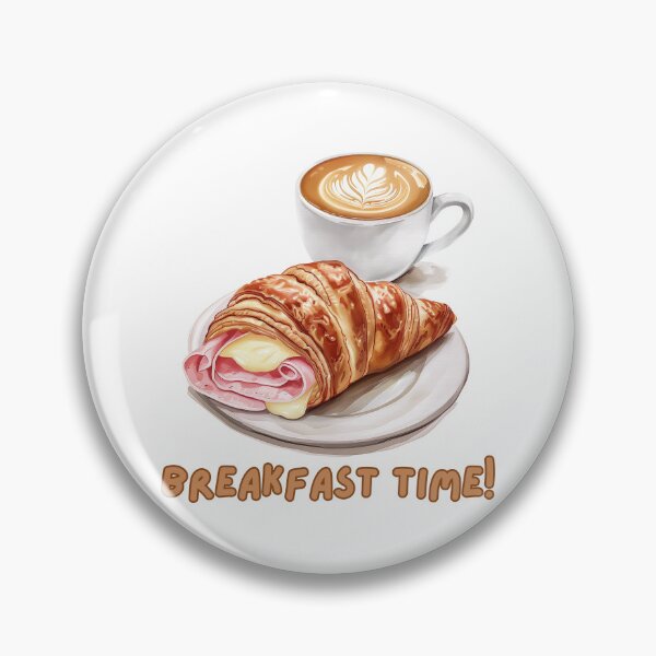 Item preview, Coffee and Croissant designed and sold by bubblyrainbow.