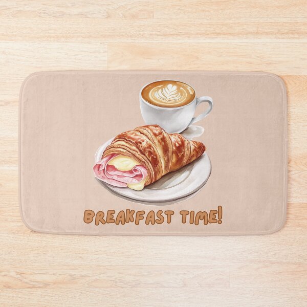Item preview, Coffee and Croissant designed and sold by bubblyrainbow.