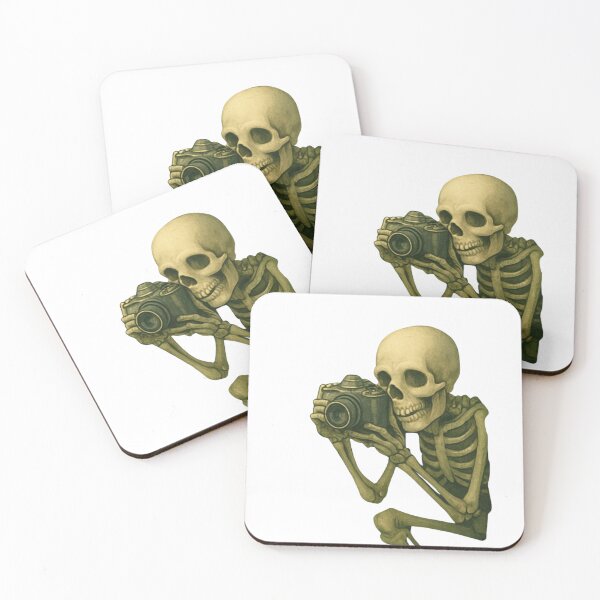 Item preview, Skeleton crouching to take a photo designed and sold by francisjphotog.