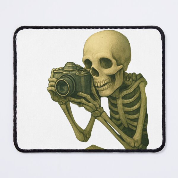 Item preview, Skeleton crouching to take a photo designed and sold by francisjphotog.