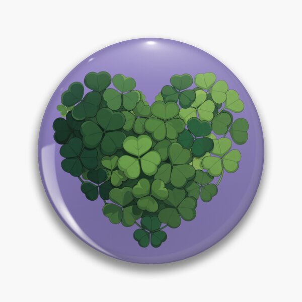 Artikelvorschau, Green Clover Heart Illustrationt entworfen und verkauft von Amevvoo.