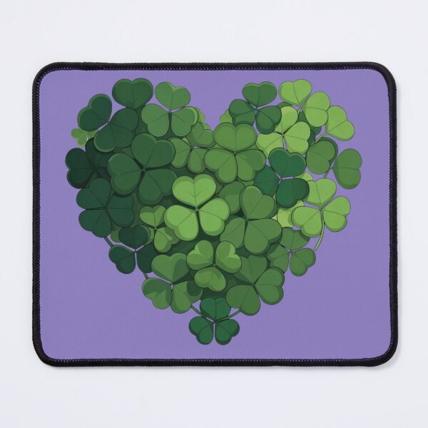 Artikelvorschau, Green Clover Heart Illustrationt entworfen und verkauft von Amevvoo.