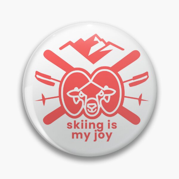 Item preview, SKIING IS MY JOY– Funny Ski Lover Gift, Mouflon Skier Mountain Winter Sports designed and sold by PhokaPhokich.