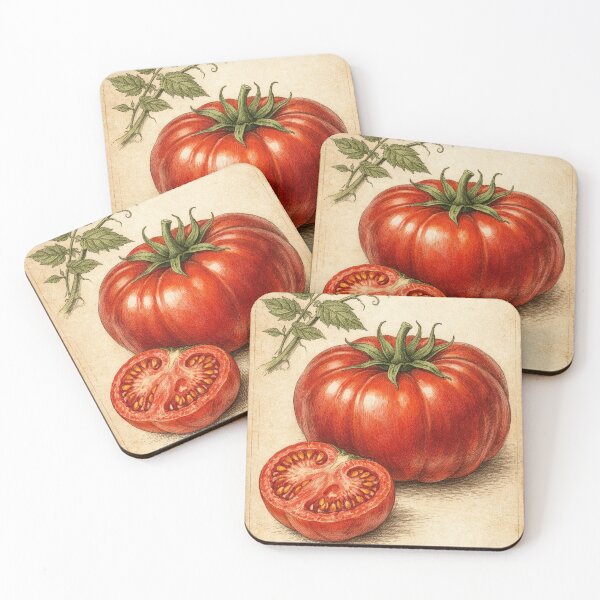 Item preview, Vintage Heirloom Tomato Botanical Illustration – Antique Kitchen Wall Art designed and sold by Darlin8888.