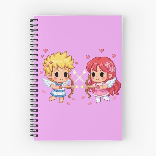 Item preview, Pixel Cupid Couple Valentine's Day Retro 8-Bit Love Angels Bow and Arrow Art designed and sold by Ls-mado.