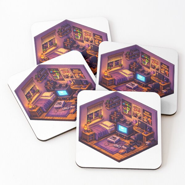 Item preview, Retro Gaming Pixel Room designed and sold by craftedd.