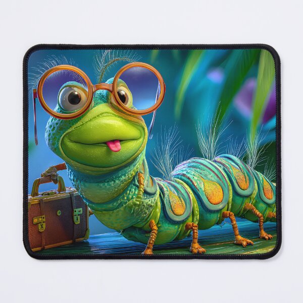 Item preview, Whimsical Caterpillar with Glasses and Briefcase designed and sold by Artessie.