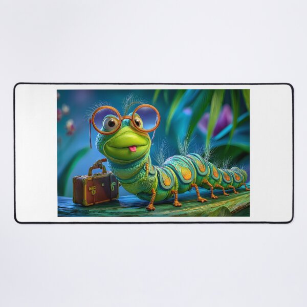 Item preview, Whimsical Caterpillar with Glasses and Briefcase designed and sold by Artessie.