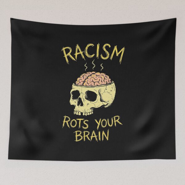 Item preview, Racism Rots Your Brain Grunge Skull designed and sold by AdyKurniawan.