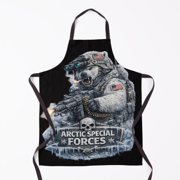 Item preview, Arctic Special Forces Heavy Gunner – Polar Bear Tactical Military Meme designed and sold by VibeOffline Studio.