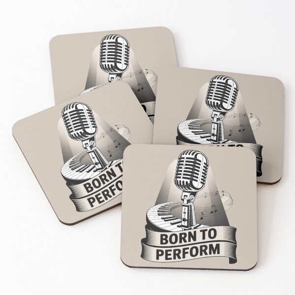 Item preview, retro microphone - vintage mic - classic microphone - singer - vocalist - singing - music lover - music notes - musical notes - treble clef - piano keys - pianist - keyboard instrument designed and sold by JansenGS.