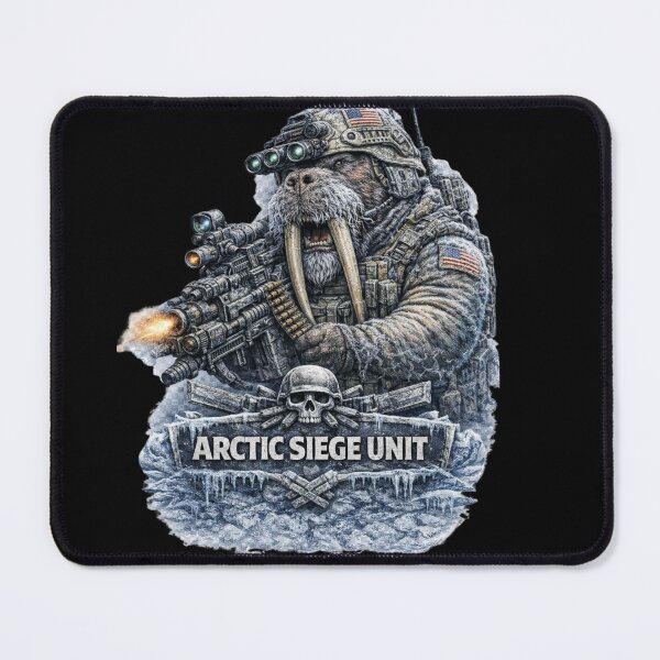 Item preview, Arctic Siege Unit Walrus – Tactical Military Meme designed and sold by VibeOffline Studio.