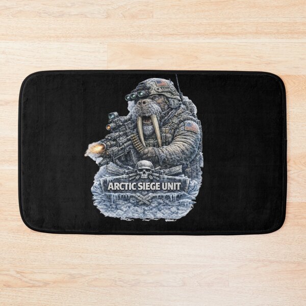 Item preview, Arctic Siege Unit Walrus – Tactical Military Meme designed and sold by VibeOffline Studio.