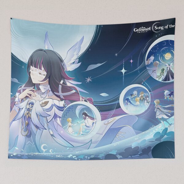 Item preview, Columbina Genshin Impact Memories of the Moon Artwork designed and sold by Astral Drop.