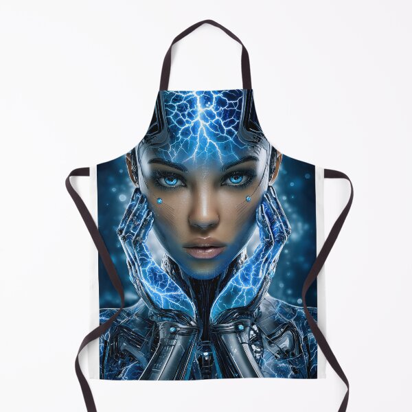 Item preview, Futuristic Cybernetic Woman with Electric Elements designed and sold by Artessie.