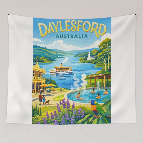Item preview, DAYLESFORD Victoria – Lake Daylesford, Hepburn Springs and Wombat Hill Botanical Gardens designed and sold by Places On Earth.