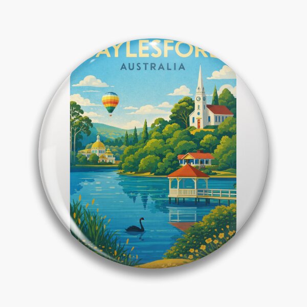 Item preview, DAYLESFORD Victoria – Hepburn Bathhouse, Lake Daylesford and Wombat Hill designed and sold by Places On Earth.